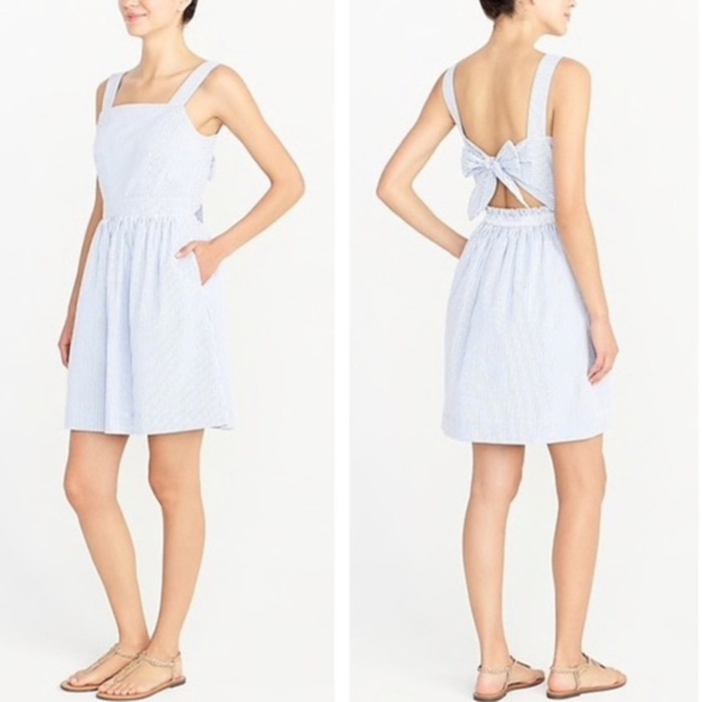 J Crew Factory Seersucker Dress Size LARGE